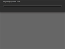 Tablet Screenshot of mysimpleplans.com